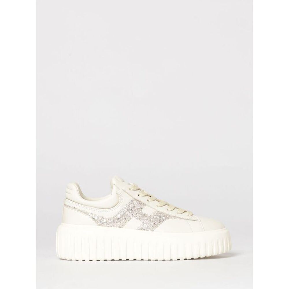 Hogan Women Hogan H-Stripes Leather Sneakers With Glitter
